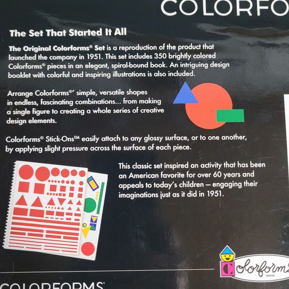 Colorforms Original Set With Spiral Bound Activity Book~New Open Box 2020 #02734 - Picture 4 of 15